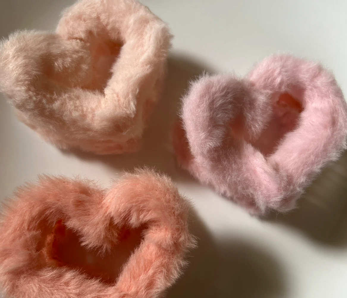 Heart fur clips