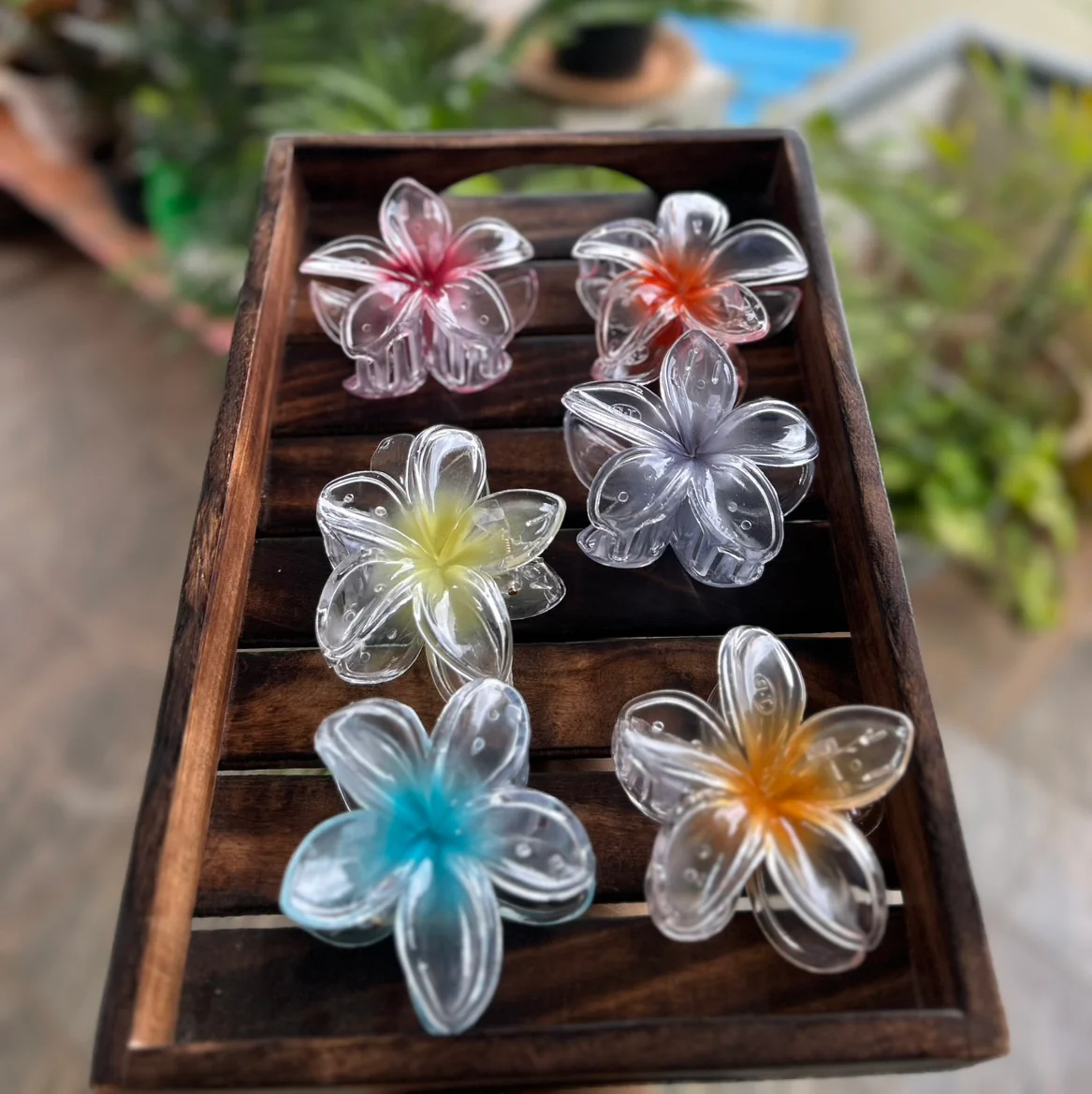 Glossy big flower claws 2