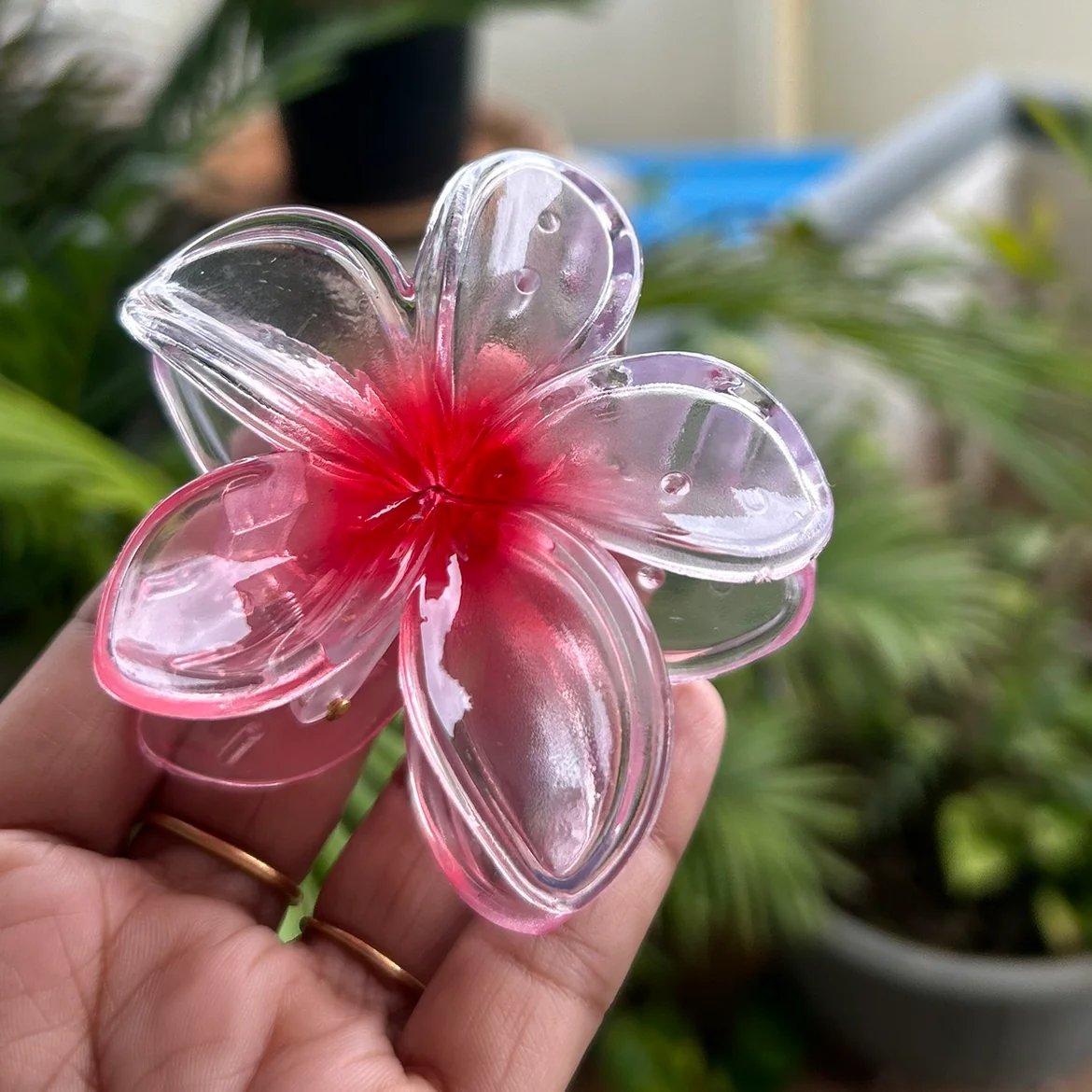 Glossy big flower claws 3