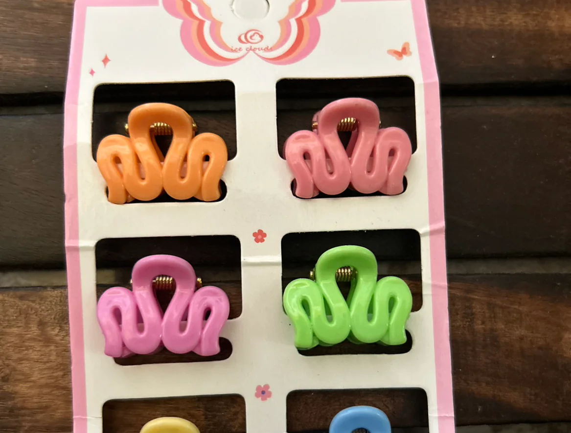 Set of 6 mini clips