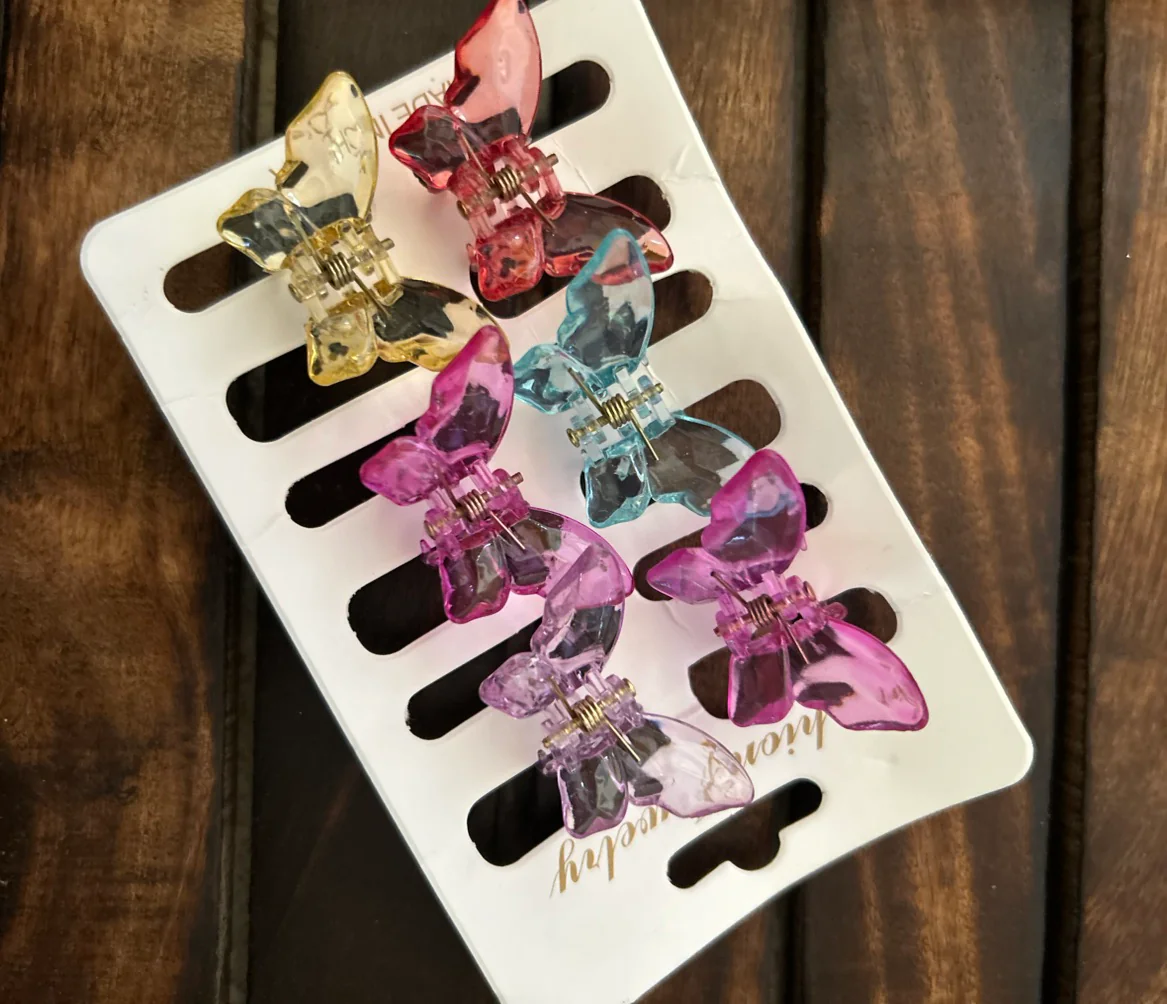 Butterfly clips ( set of 6)