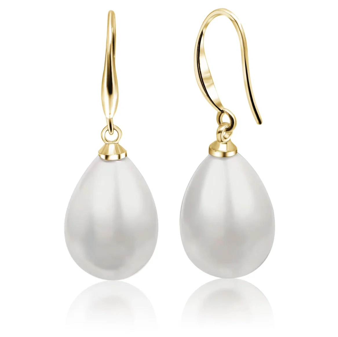 Korean tear drop pearl earings
