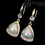 Korean opal drop earings