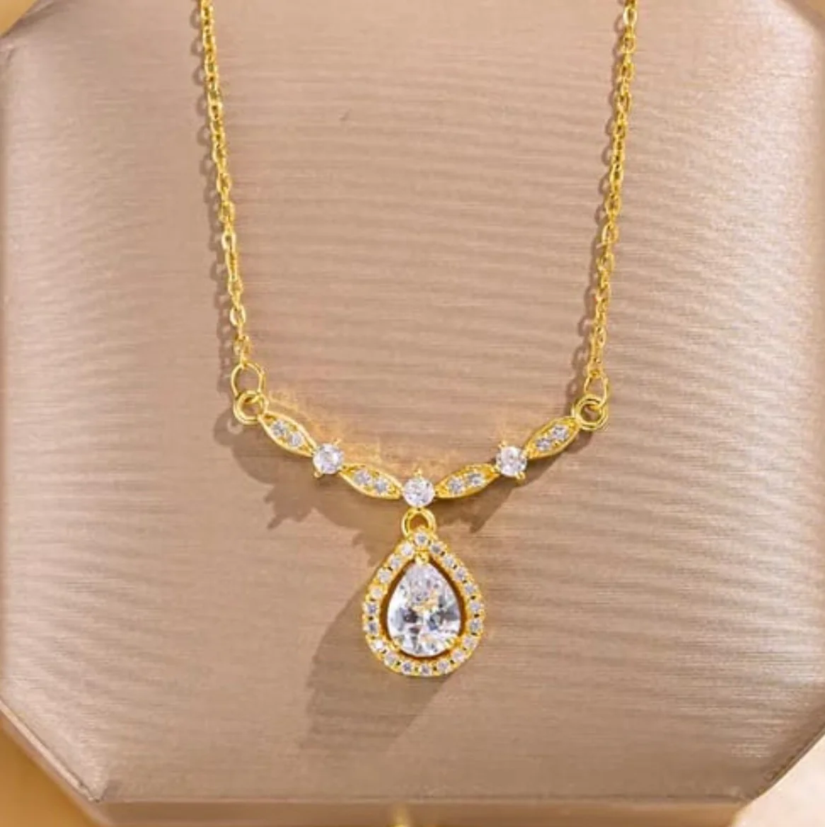 Diamond drop necklace