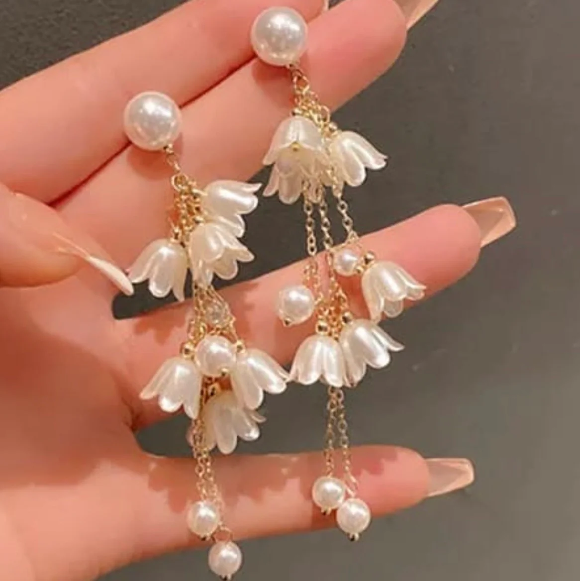 ✨ Pearl Blossom Drop Earrings ✨
