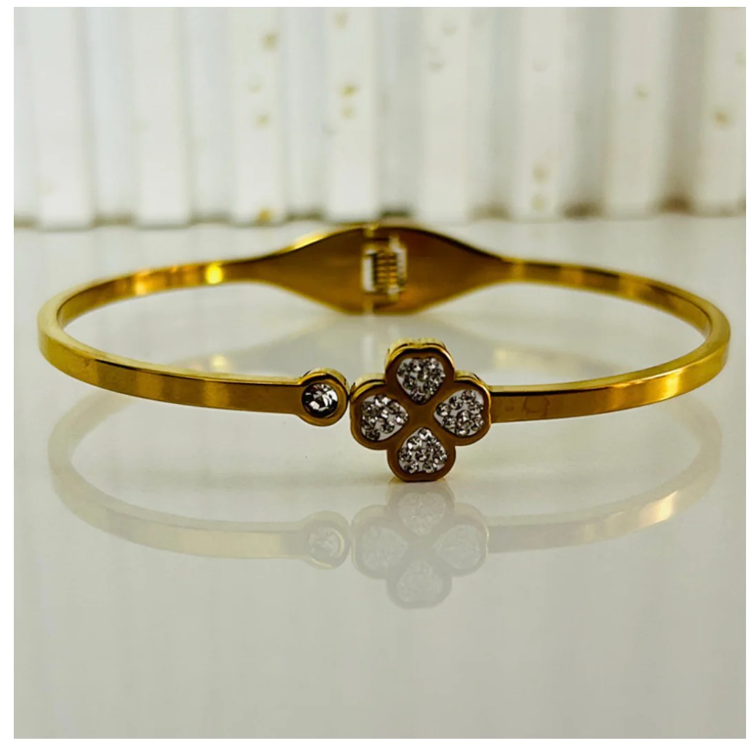 Studed flower bracelet