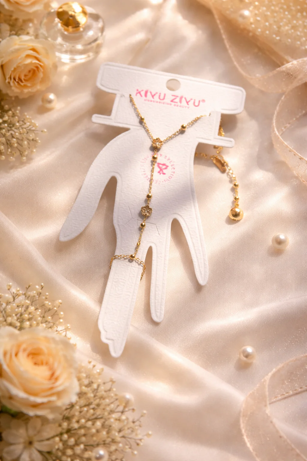 Hand chain with stone